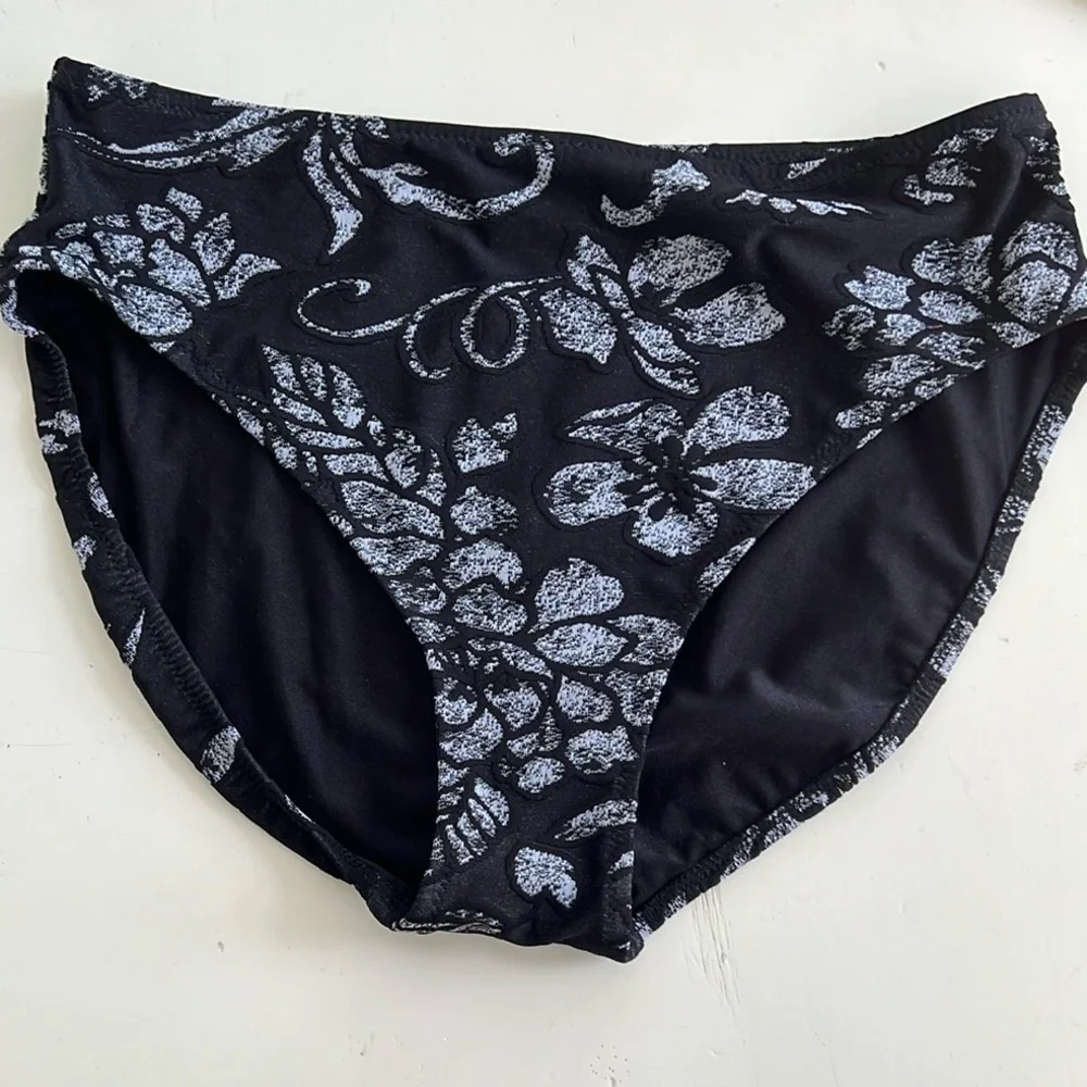 Gottex Vintage Abstract Floral Tankini Swimsuit Size 12 w/Matching Skirt Size L - Picture 6 of 12